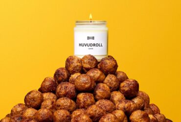IKEA masové kuličky svíčka