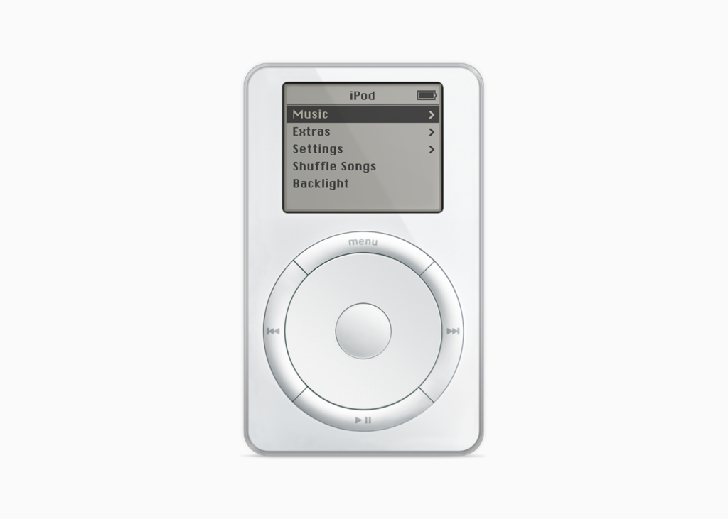První generace přehrávače iPod z roku 2001