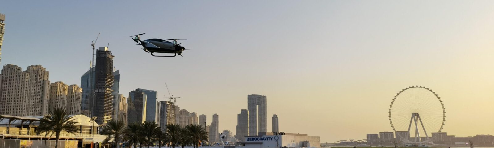 Xpeng X2 během předváděcího letu v Dubaji